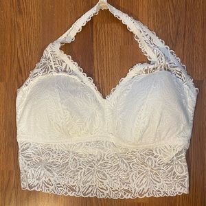 Aerie Halter Lace Longline Bralette